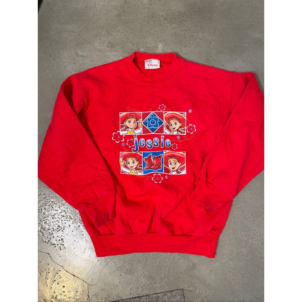 Toy Story Jessie Cowgirl Toy  Disney Pixar Graphic Crewneck Sweatshirt | Red in